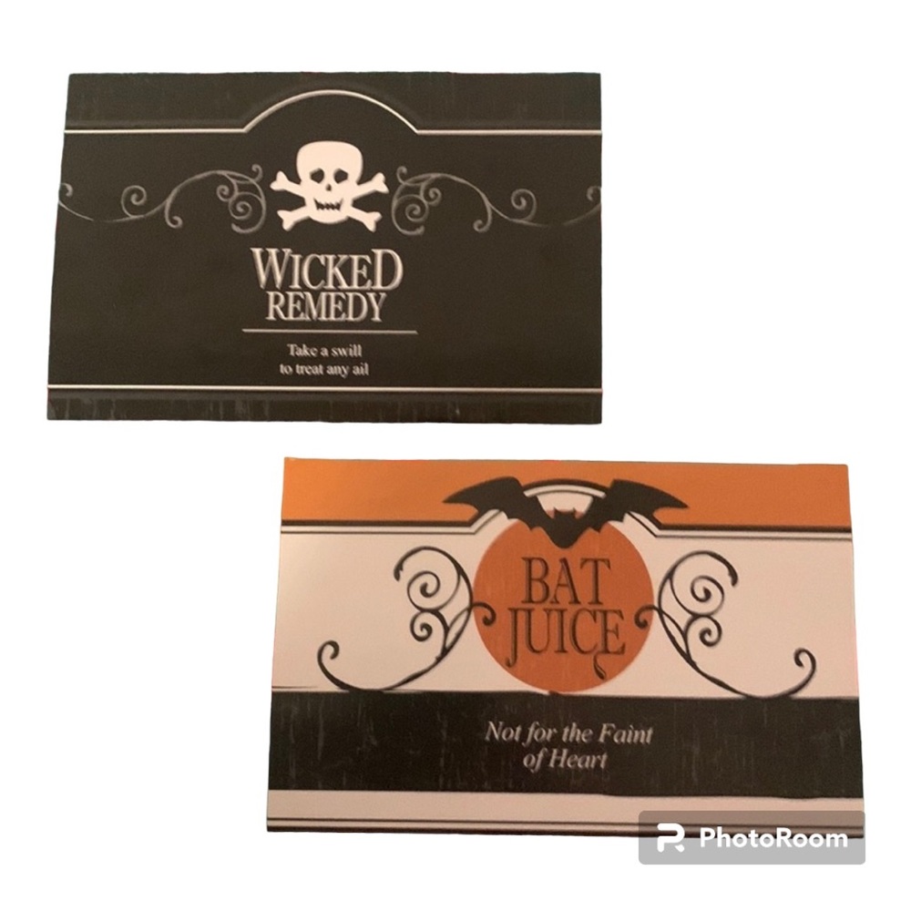 2 Halloween Wine Labels